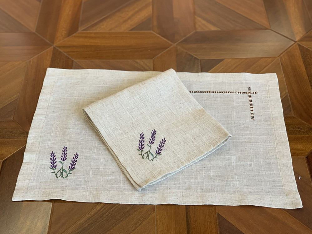 Hemstitch Napkin/Placemat Prov - Monogrammed Handkerchief ulasan dan harga