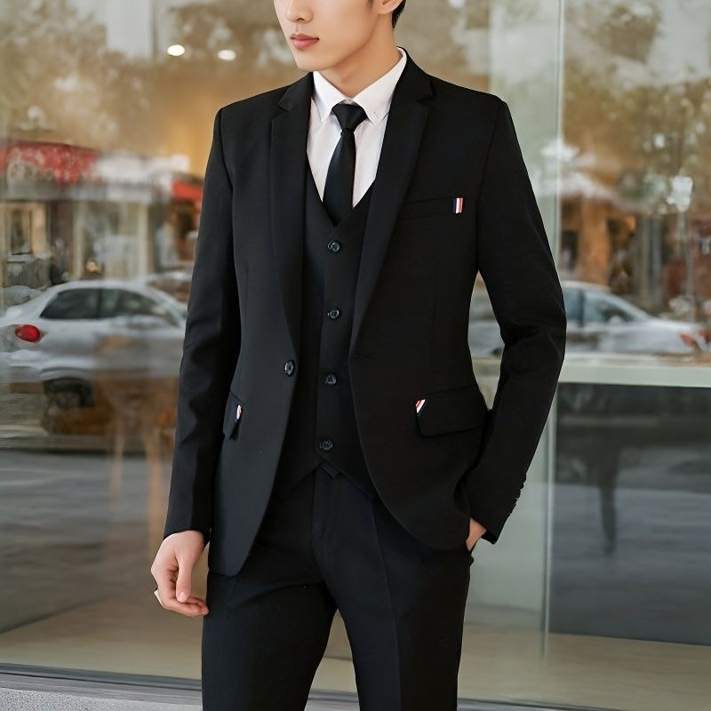 Men's 2 Piece Slim Fit Suit Ko - Korean Men Formal Wear ulasan dan harga