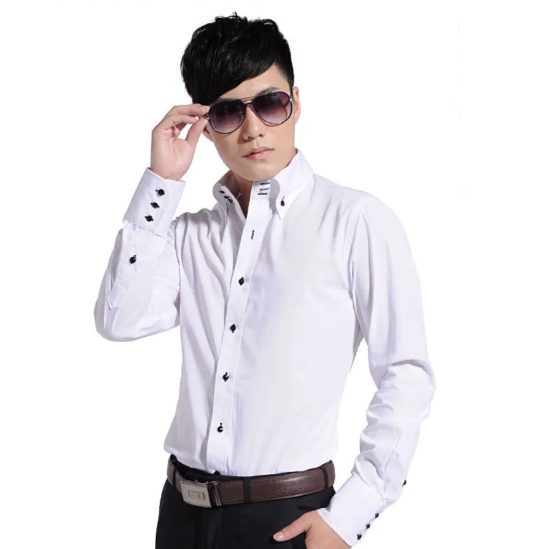 Dress Shirt for Men Button-dow - Korean Men Formal Wear ulasan dan harga
