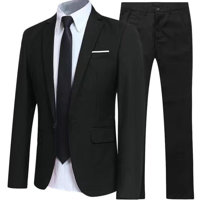 Men's Tee-Piece Suit Slim Fit  - Korean Men Formal Wear ulasan dan harga