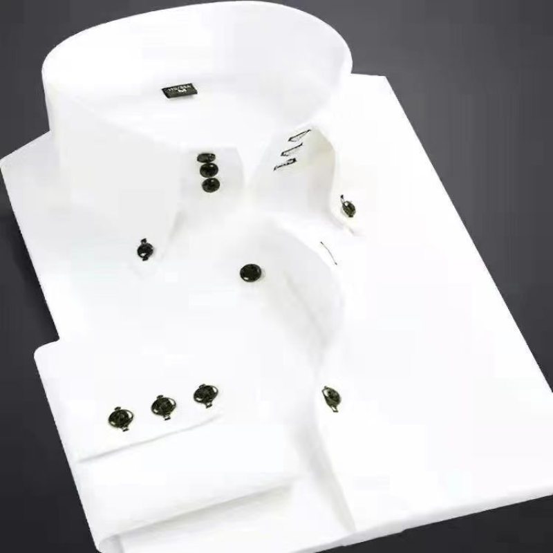 Men Designer Dress Shirt Butto - Korean Men Formal Wear ulasan dan harga