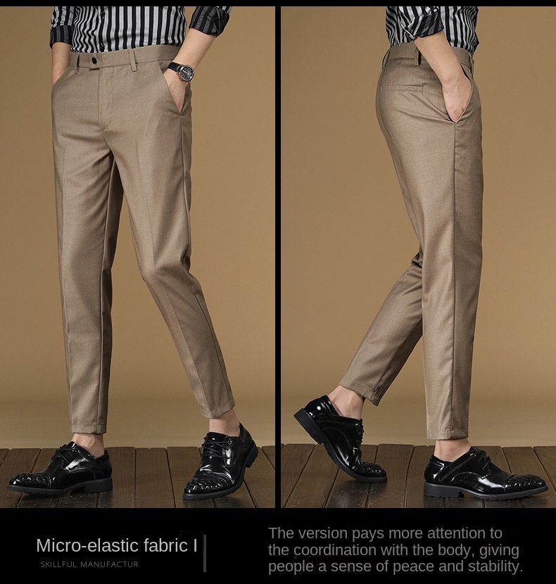 Summer Suit Pants Men Red Blac - Men Formal Wear Office ulasan dan harga