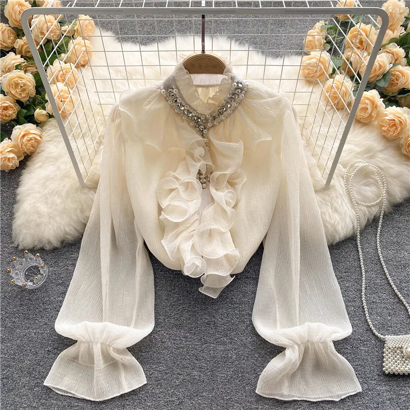 French Elegant Shirts Women De - Dress Shirt French Cuff ulasan dan harga