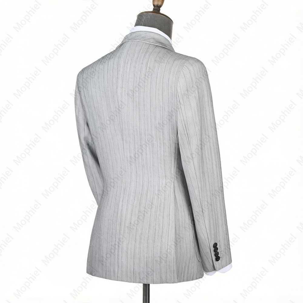 Mophiel Light Grey Men Suits S - Men Formal Wear Office ulasan dan harga