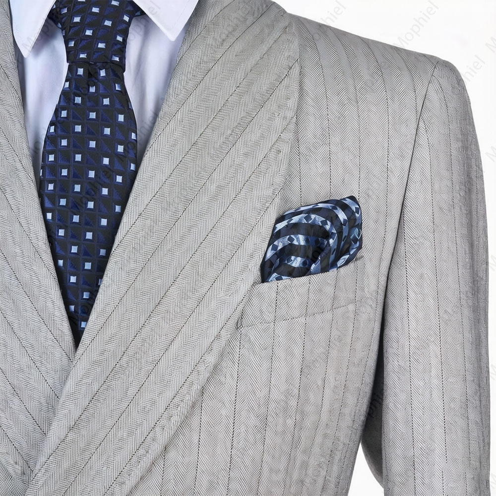 Mophiel Light Grey Men Suits S - Men Formal Wear Office ulasan dan harga