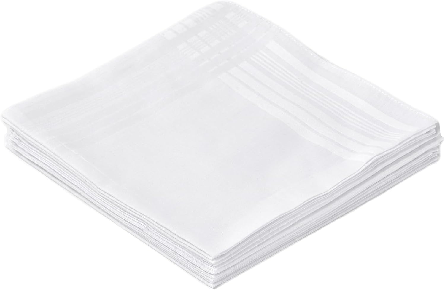 Men's Pure White 100% Cotton H - Monogrammed Handkerchief ulasan dan harga