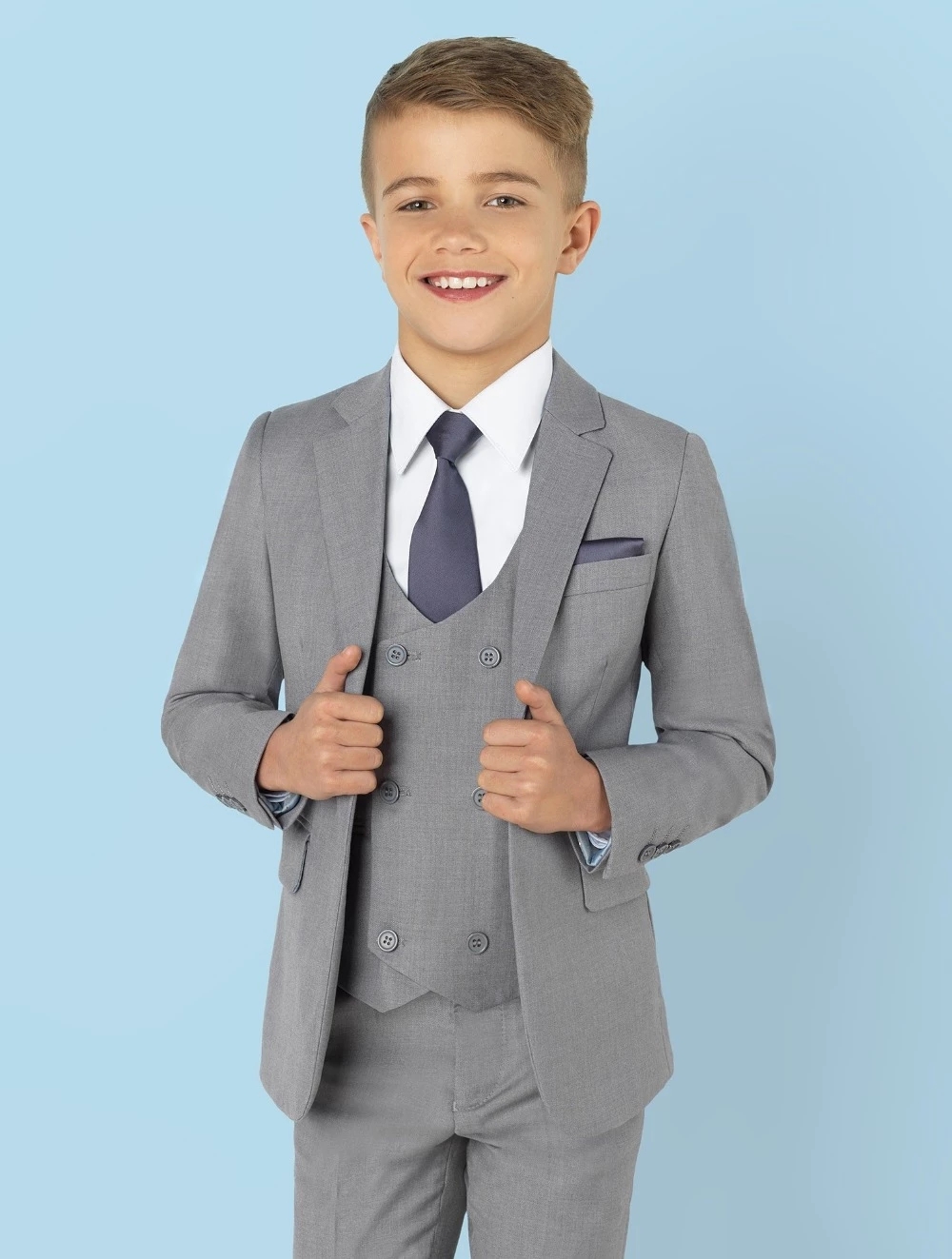 Light Grey Notch Lapel Kids Su - Formal Wear For Men Kids ulasan dan harga