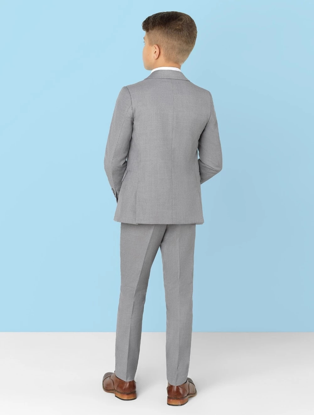 Light Grey Notch Lapel Kids Su - Formal Wear For Men Kids ulasan dan harga