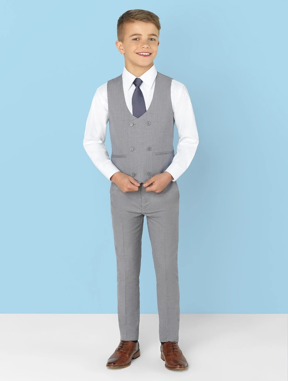 Light Grey Notch Lapel Kids Su - Formal Wear For Men Kids ulasan dan harga