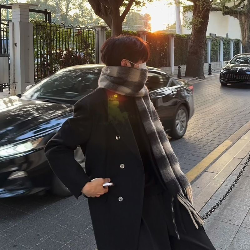 Korean Inspired Men's Wool Ove - Korean Men Formal Wear ulasan dan harga