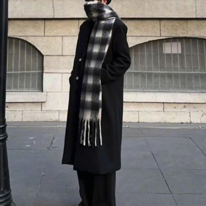 Korean Inspired Men's Wool Ove - Korean Men Formal Wear ulasan dan harga