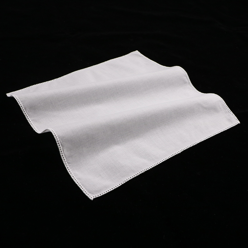 C005 White Cotton 10Pieces Lac - Monogrammed Handkerchief ulasan dan harga