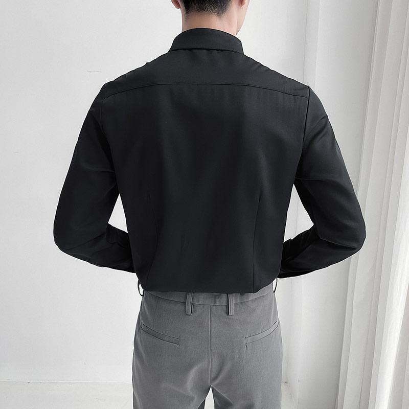 Luxury Men Wedding Party Shirt - Korean Men Formal Wear ulasan dan harga