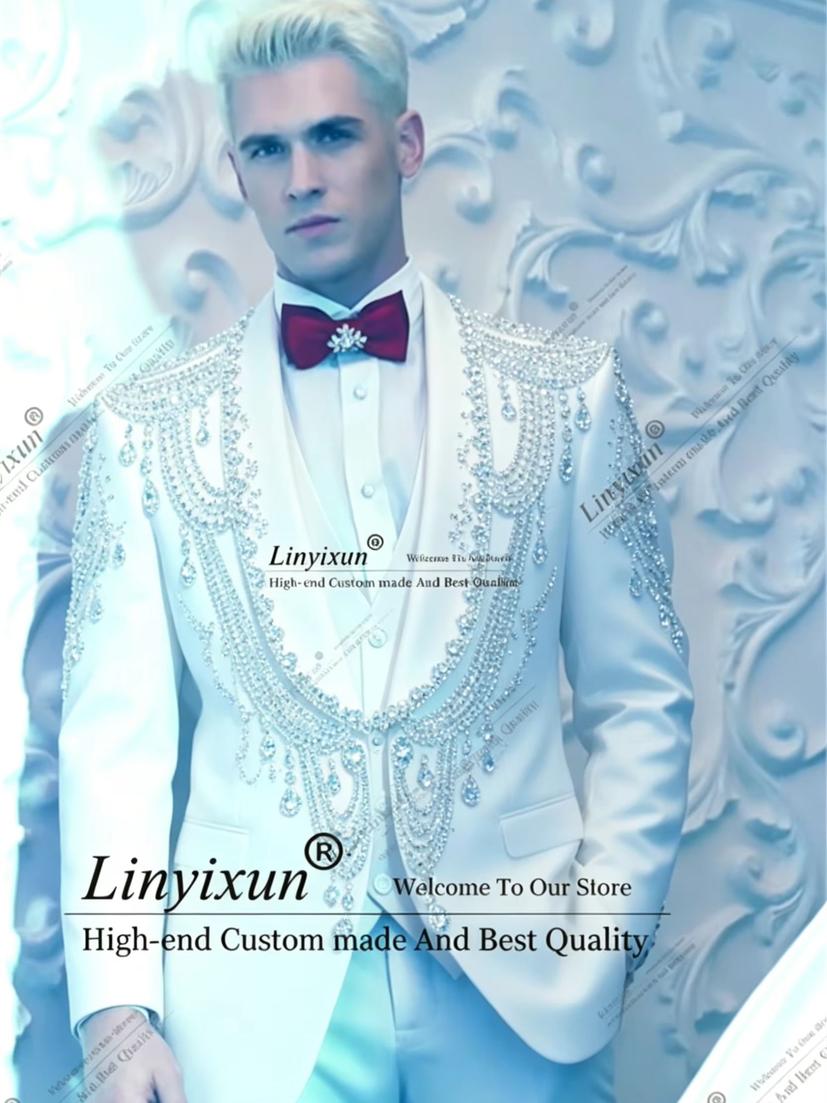 Elegant Crystal Jewelried Spec - Men'S Formal Wear Jewelry ulasan dan harga