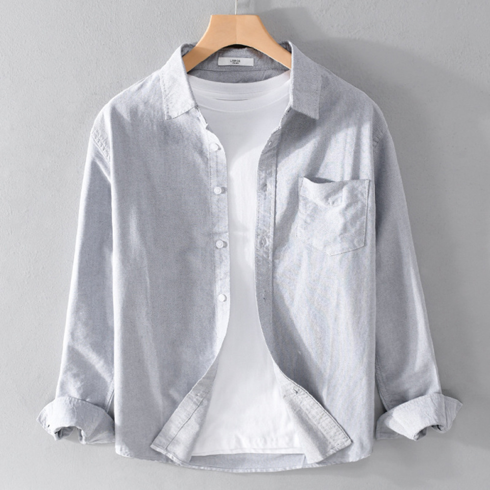 Fashion Mens Long Sleeve Shirt - Korean Men Formal Wear ulasan dan harga
