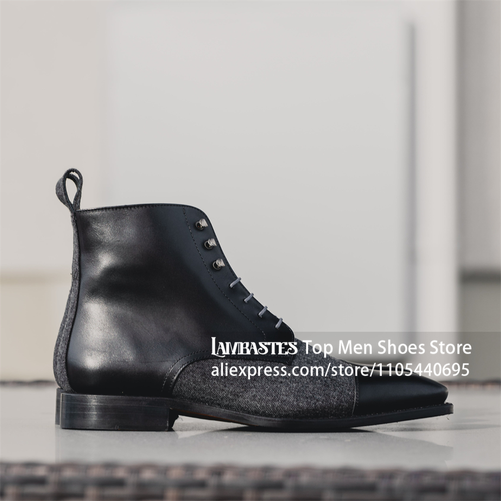 Men's Cap Toe Leather Splicing - Men'S Formal Style ulasan dan harga
