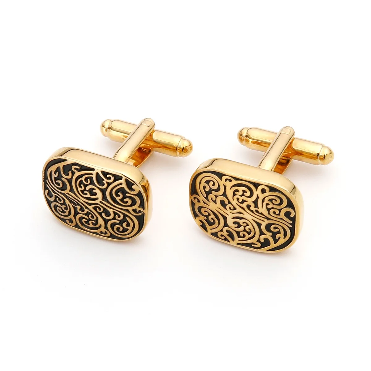 High Quality Gold Cufflinks Vi - Dress Shirt French Cuff ulasan dan harga