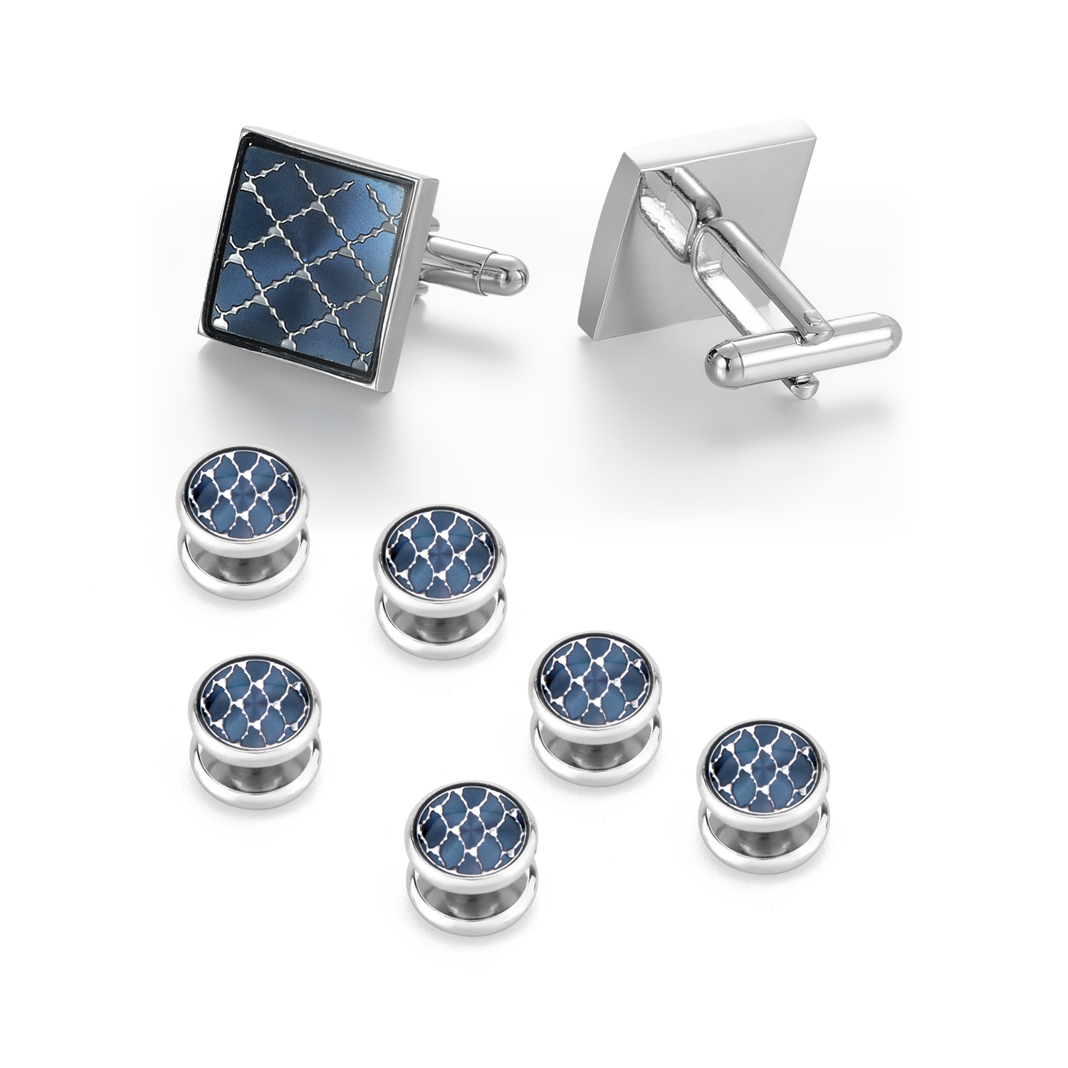 Cufflinks And Studs Set Shirt  - Dress Shirt French Cuff ulasan dan harga
