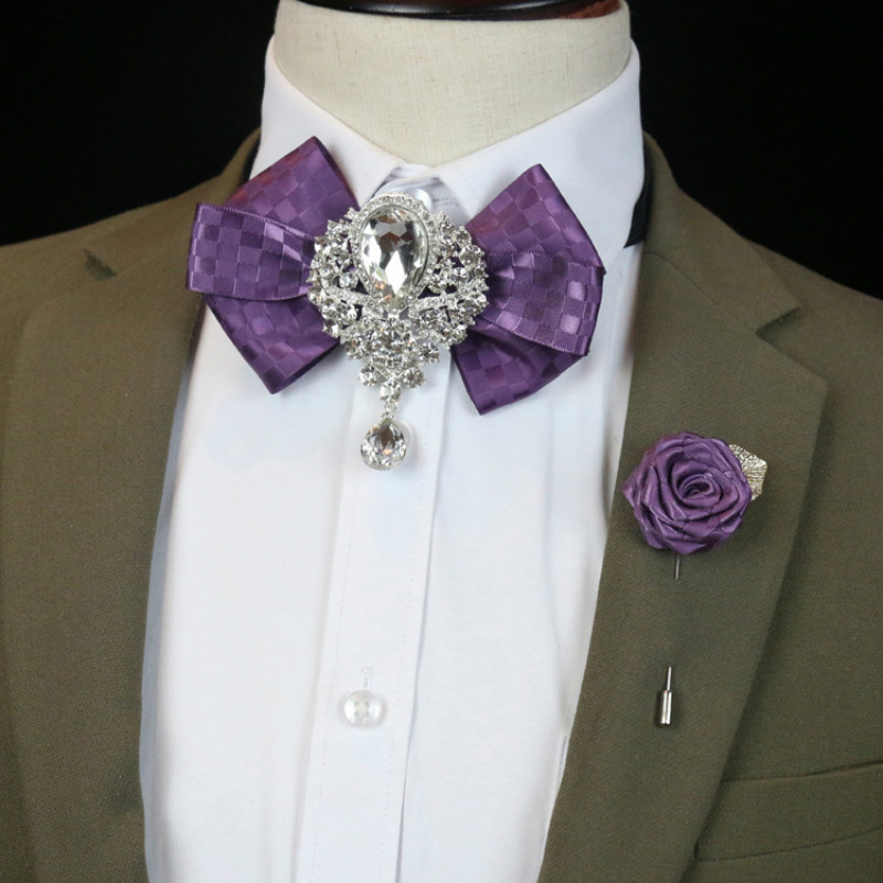Men's Wedding Rhinestone Bow T - Korean Men Formal Wear ulasan dan harga