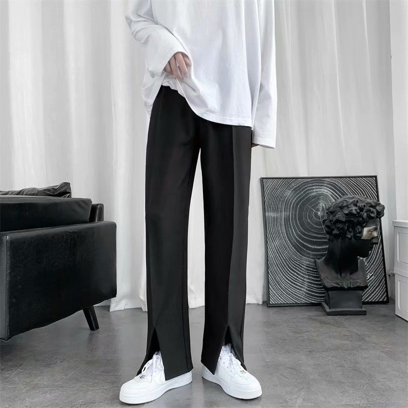 Spring/Summer Black Suit Pants - Korean Men Formal Wear ulasan dan harga