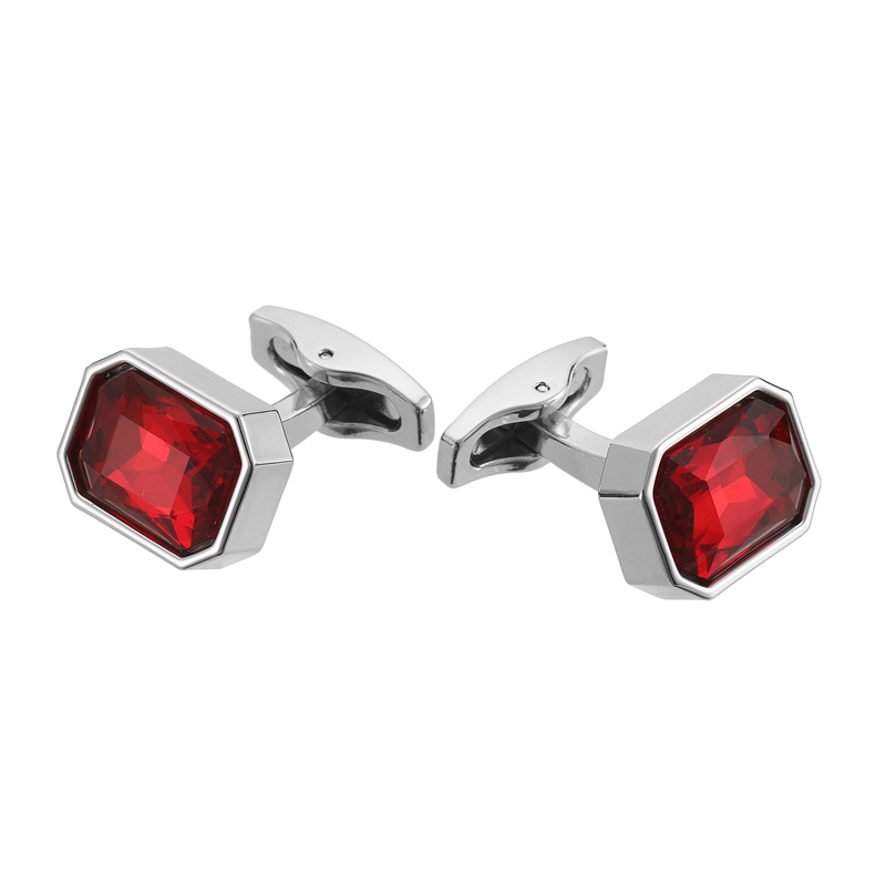 High quality red crystal cuffl - Dress Shirt French Cuff ulasan dan harga