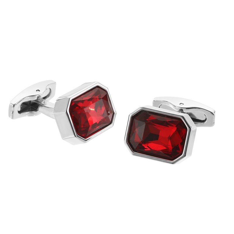 High quality red crystal cuffl - Dress Shirt French Cuff ulasan dan harga