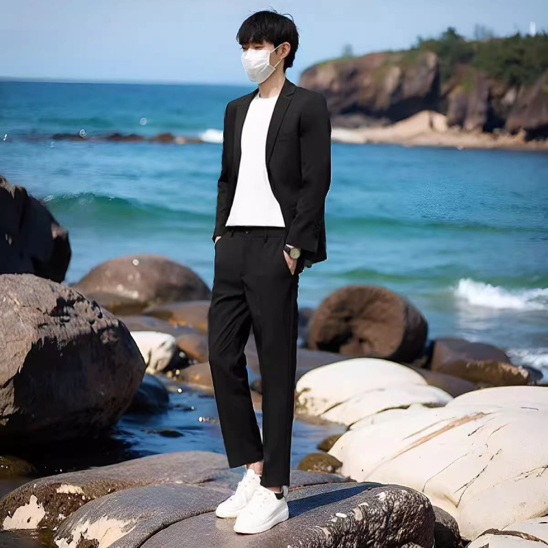 Men's Lightweight Summer Suit  - Korean Men Formal Wear ulasan dan harga