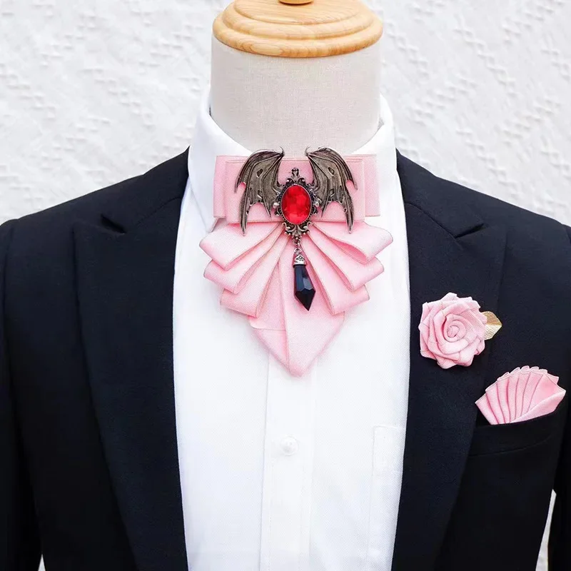 Men's Bow Tie Brooch Set Briti - Korean Men Formal Wear ulasan dan harga