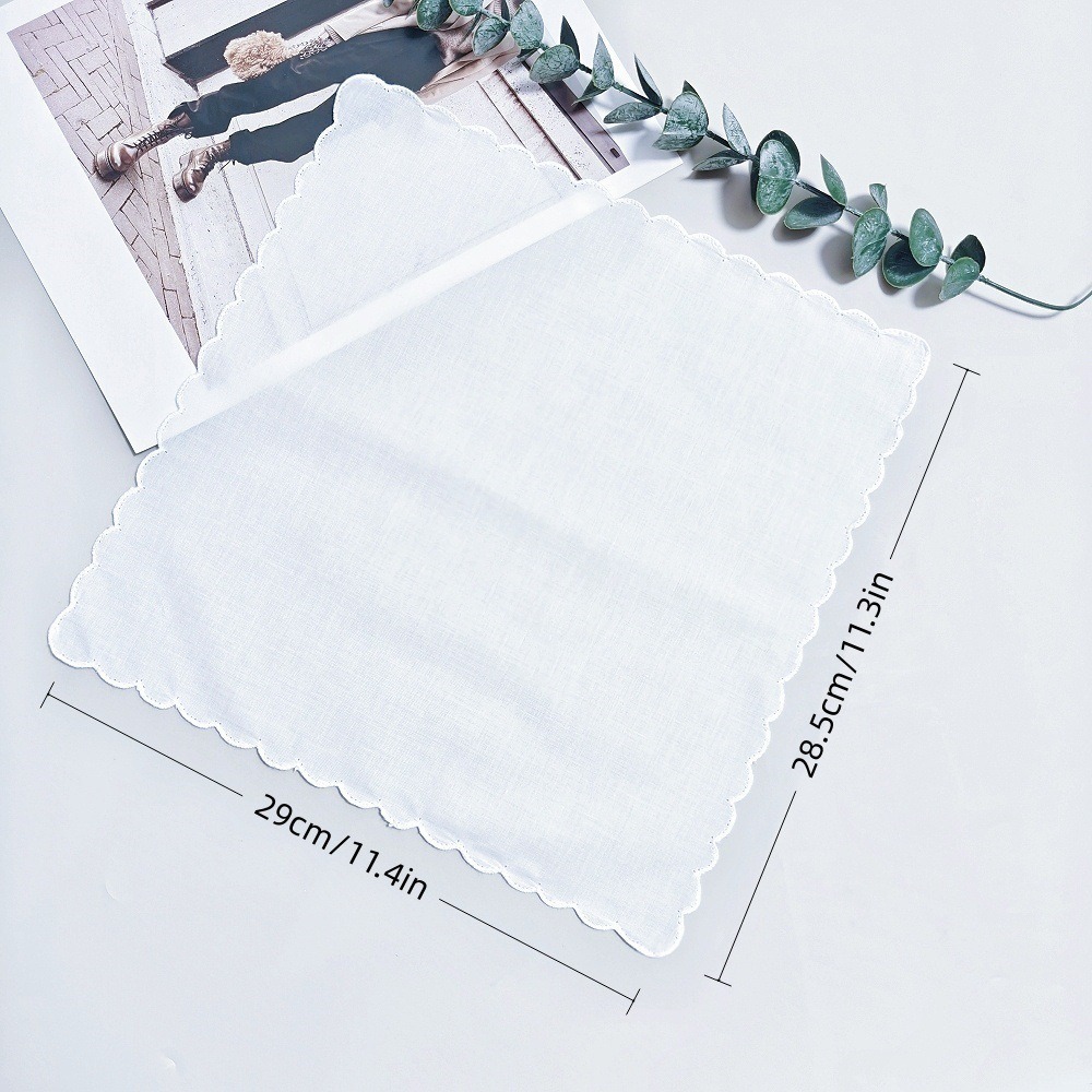 All cotton pure handkerchief w - Monogrammed Handkerchief ulasan dan harga