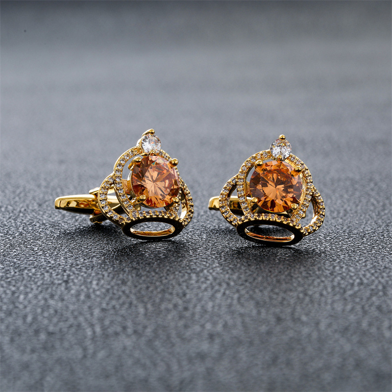 Men's Cufflinks Crown Zircon R - Dress Shirt French Cuff ulasan dan harga