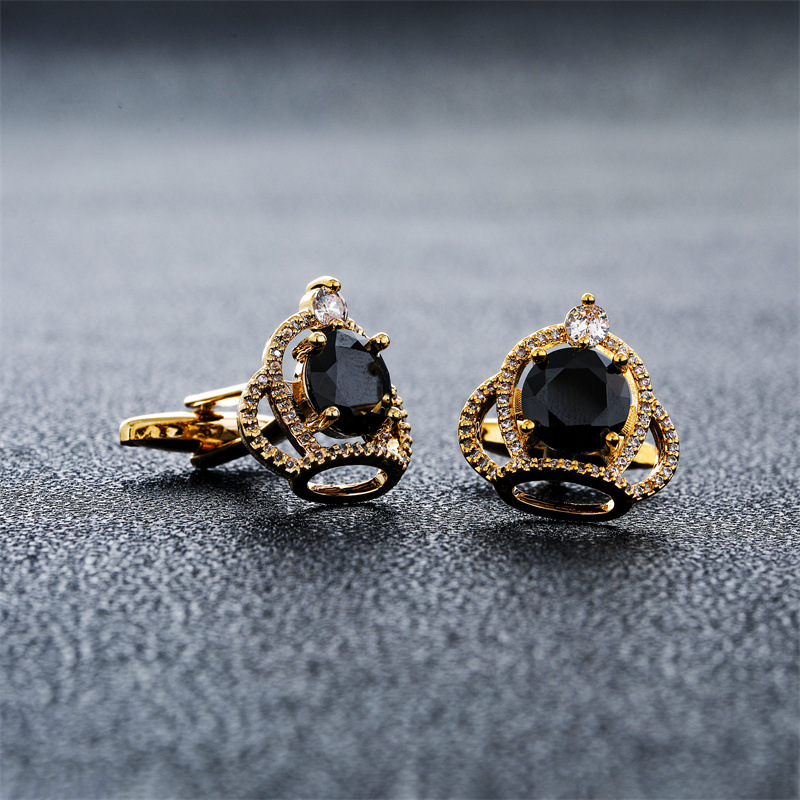 Men's Cufflinks Crown Zircon R - Dress Shirt French Cuff ulasan dan harga