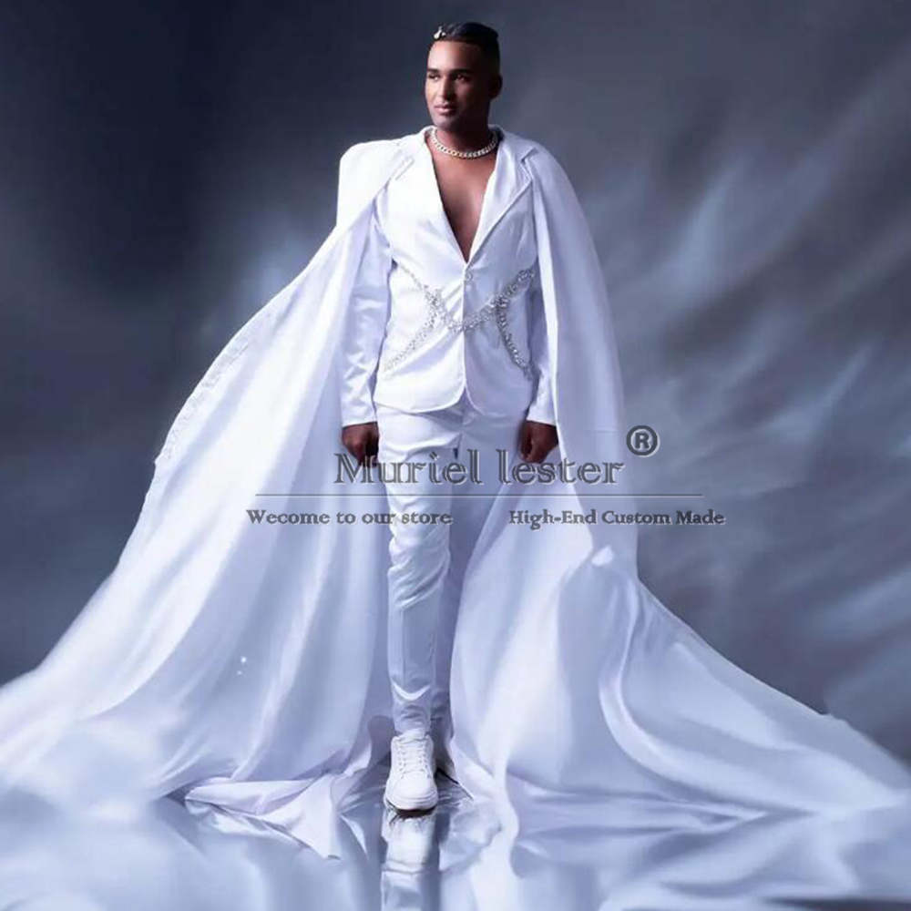 White Groom Wear Wedding Suits - Men'S Formal Wear Jewelry ulasan dan harga