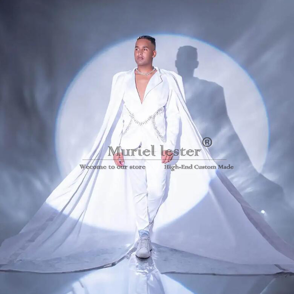 White Groom Wear Wedding Suits - Men'S Formal Wear Jewelry ulasan dan harga