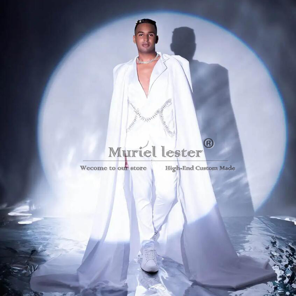 White Groom Wear Wedding Suits - Men'S Formal Wear Jewelry ulasan dan harga