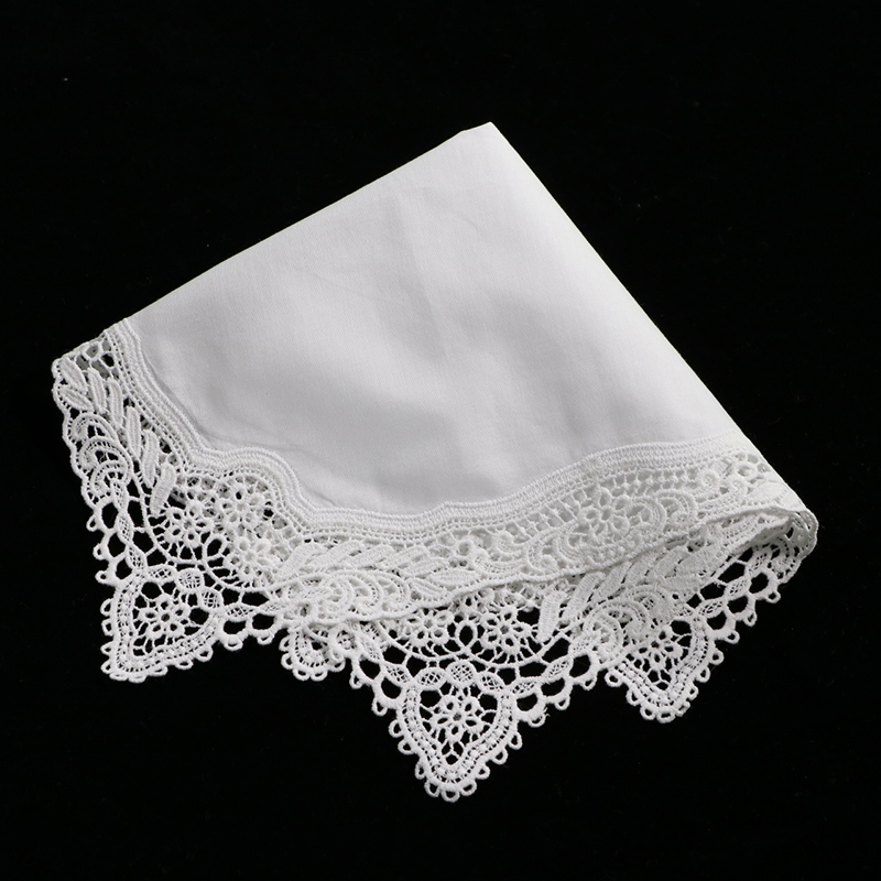 A009 White 100% cotton 10 Piec - Monogrammed Handkerchief ulasan dan harga